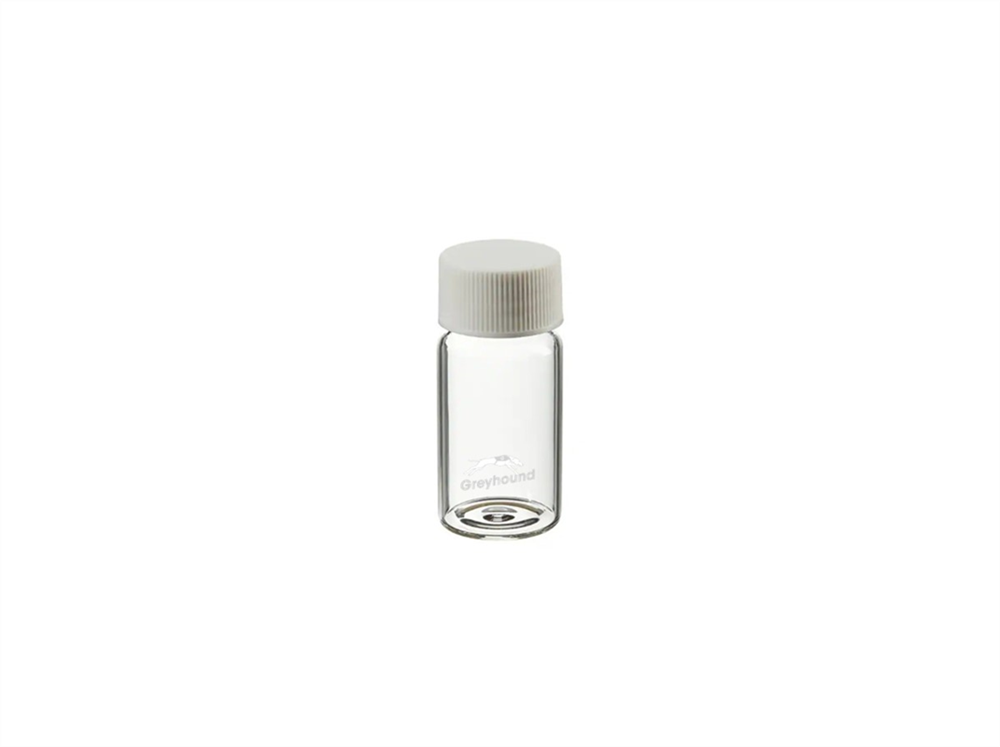 Picture of 20mL EPA/VOA Vial, Class 1, Screw Top, Clear Glass + 24-400mm Solid Top White PP Cap with PTFE Liner